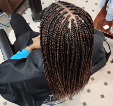 Box Braids — Small braided by Murielle Hair Braids in Fort Irwin, California