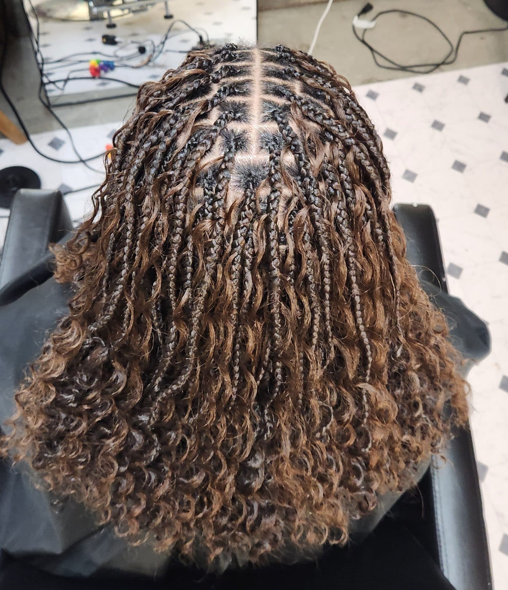 Small Boho Knotness braid braided by Murielle Hair Braids in Fort Irwin, California