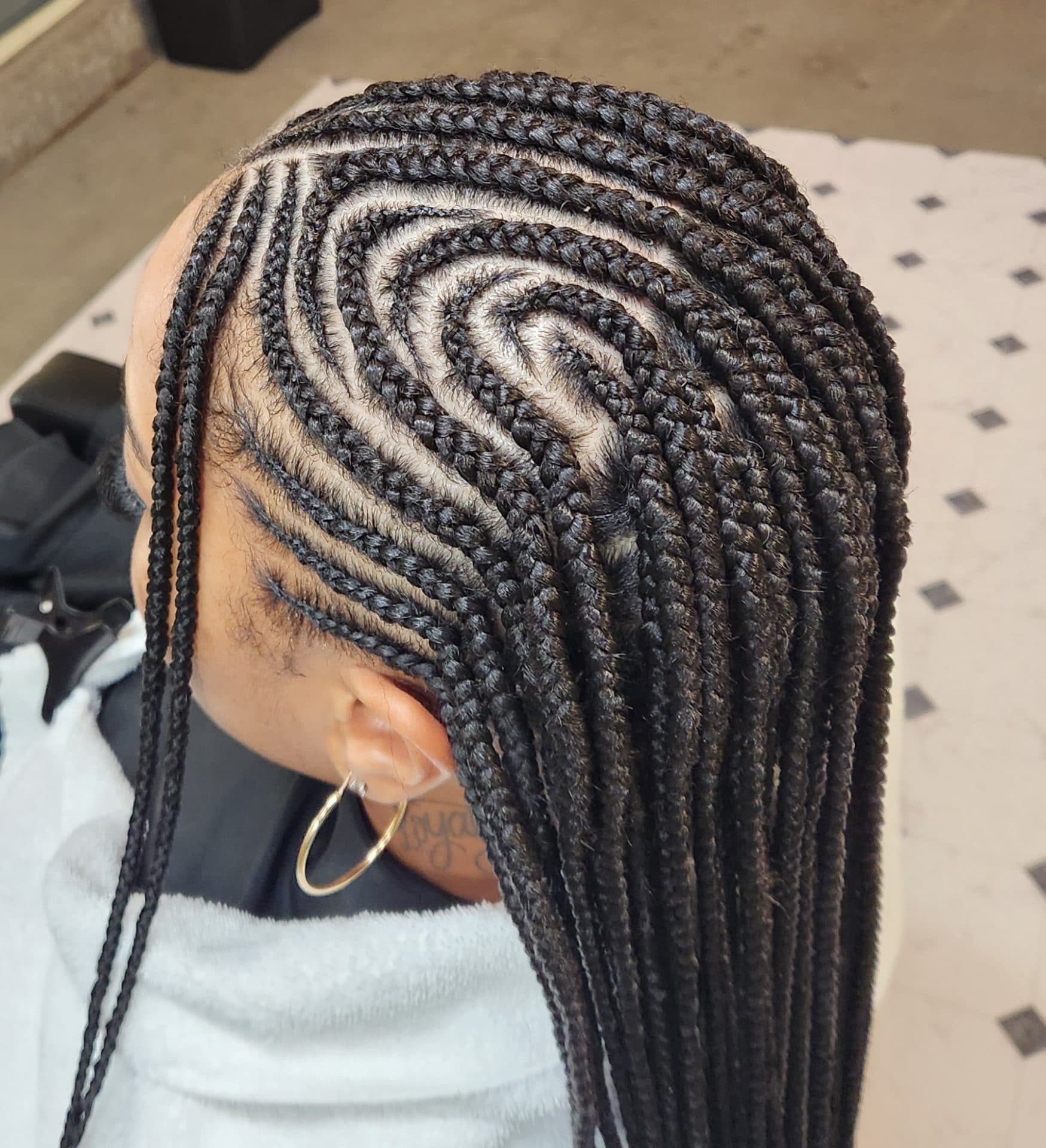 Fulani braid braided by Murielle Hair Braids in Fort Irwin, California