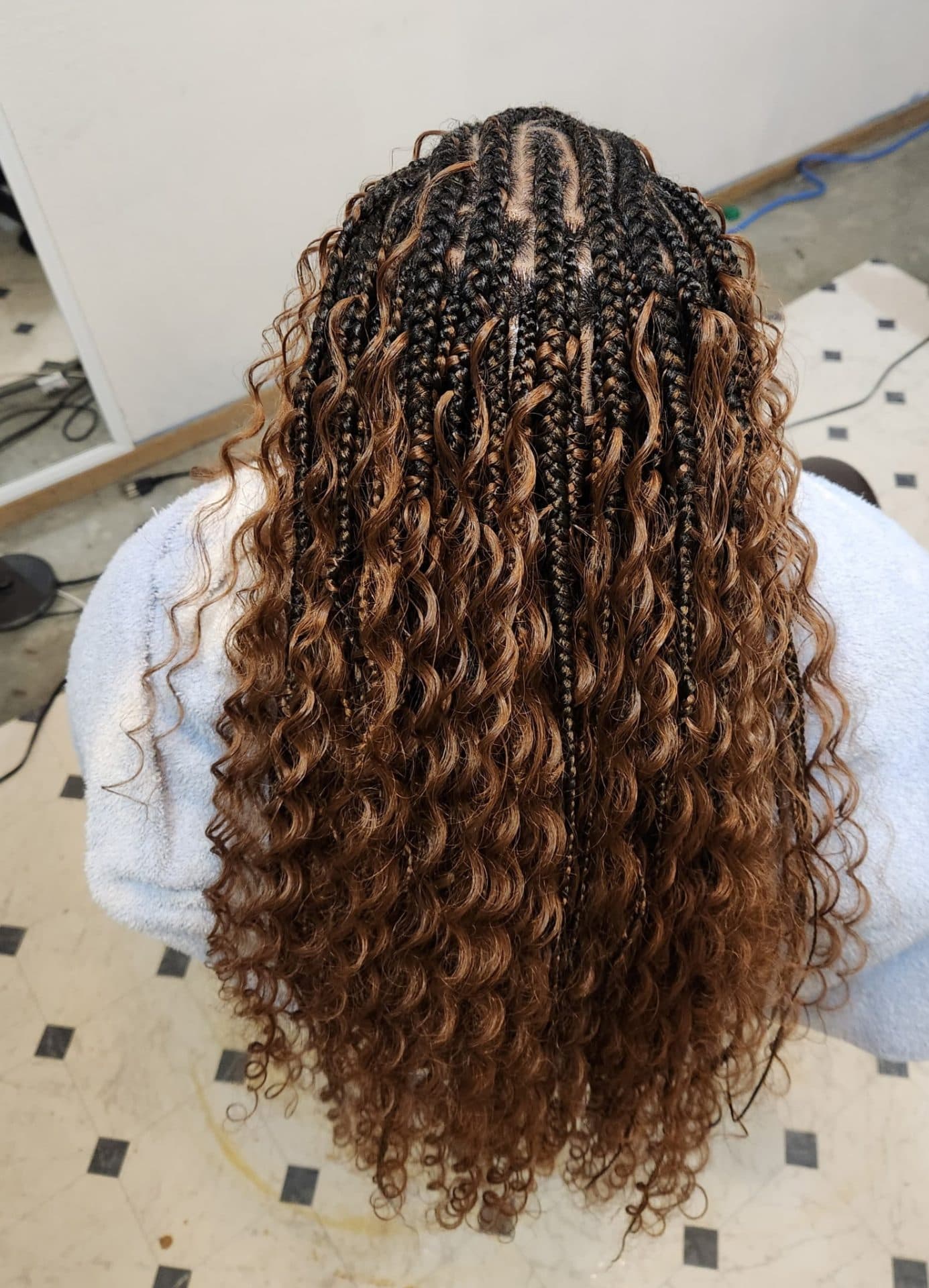 Braiding in progress